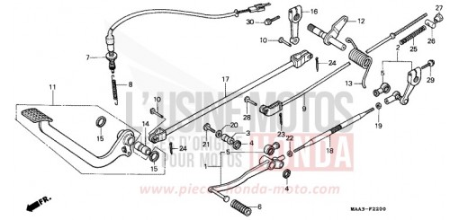 PEDAL (VT1100CS/CT) VT1100CS de 1995
